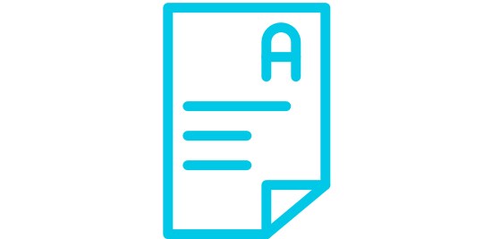 An icon of a piece of paper with an 