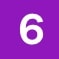 An icon of the number six.