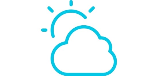 An icon of a sun behind a cloud.
