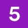 An icon of the number five.