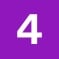 An icon of the number four.